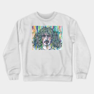 FRANK ZAPPA watercolor and ink portrait .2 Crewneck Sweatshirt